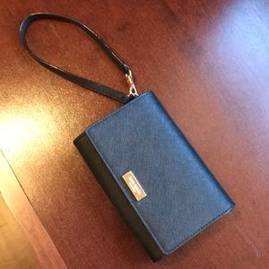 Kate Spade wristlet black leather